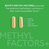 Biote Methyl Factors+ capsules inside the bottle ready to take.