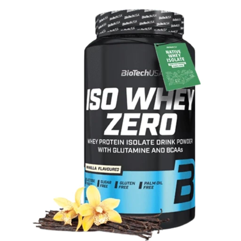 BioTechUSA Iso Whey Zero, envase vainilla, apoyo para entrenamientos diarios