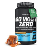 BioTechUSA Iso Whey Zero, etiqueta visible, opción libre de gluten y lactosa reducida