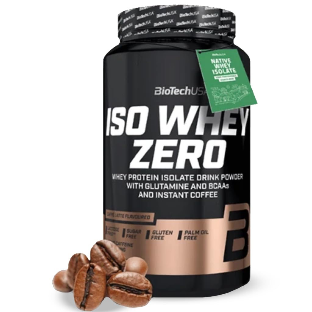 BioTechUSA Iso Whey Zero, polvo vainilla, proteína aislada de alta pureza