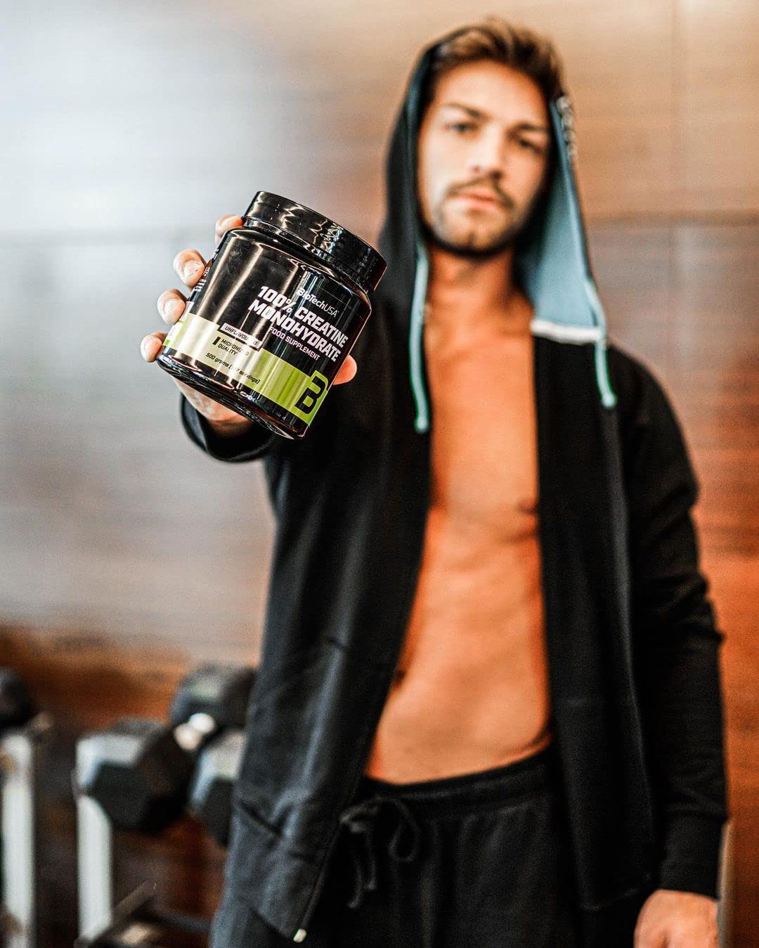 BioTechUSA Creatina Monohidrato contenido libre de alérgenos, apto para dietas