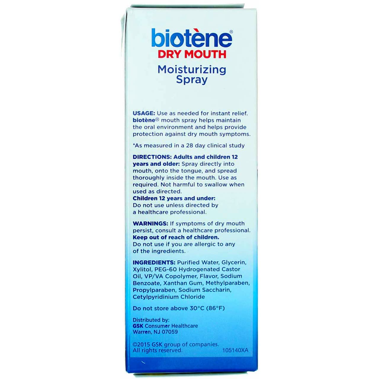 Biotène, etiqueta frontal, facilita reconocer la marca de confianza.