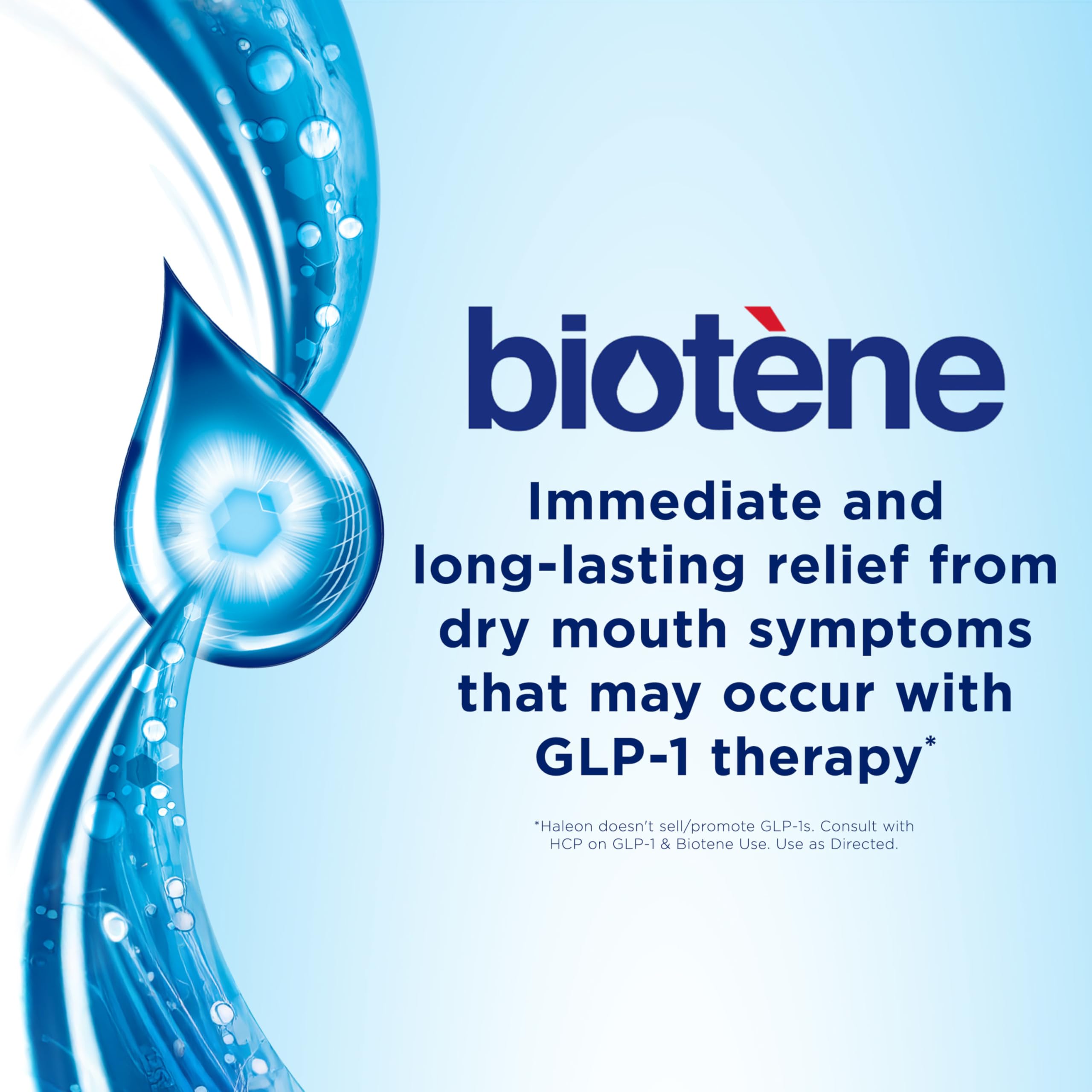 Biotène gel hidratante para la boca uso diario y discreto.