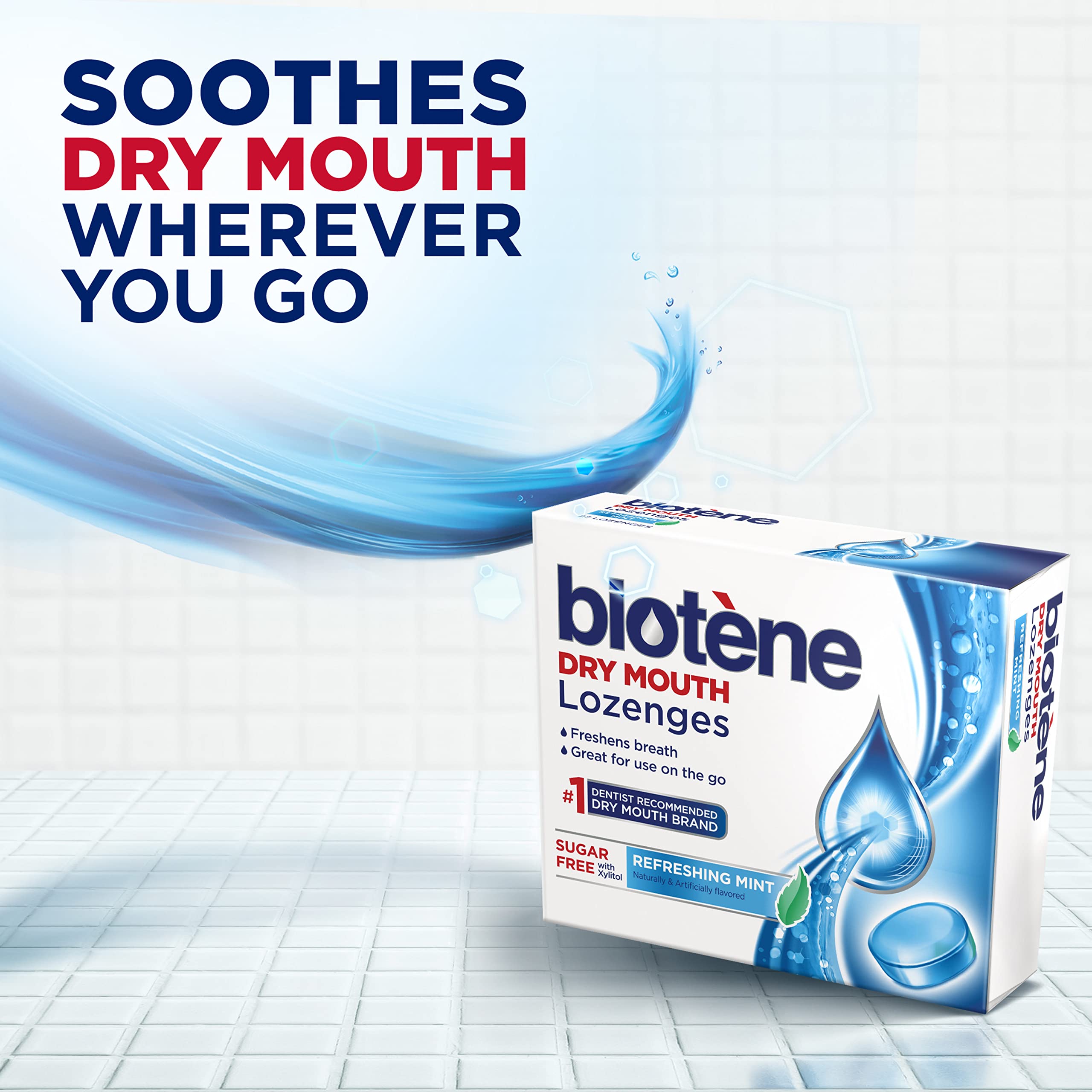 Biotène: pastillas de menta refrescante para aliento fresco