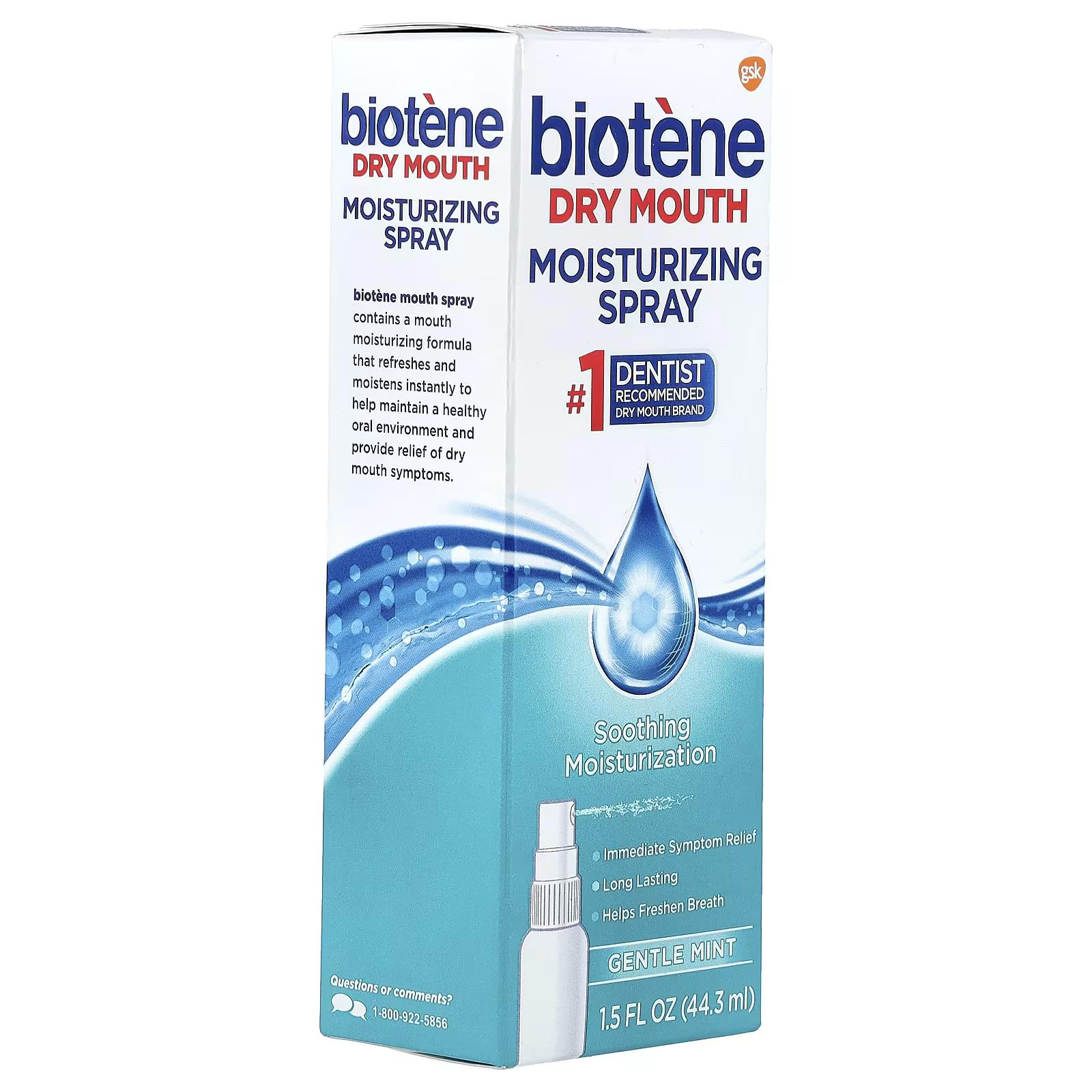 Biotène spray para boca, aplicación rápida en el trabajo o coche, alivio inmediato.