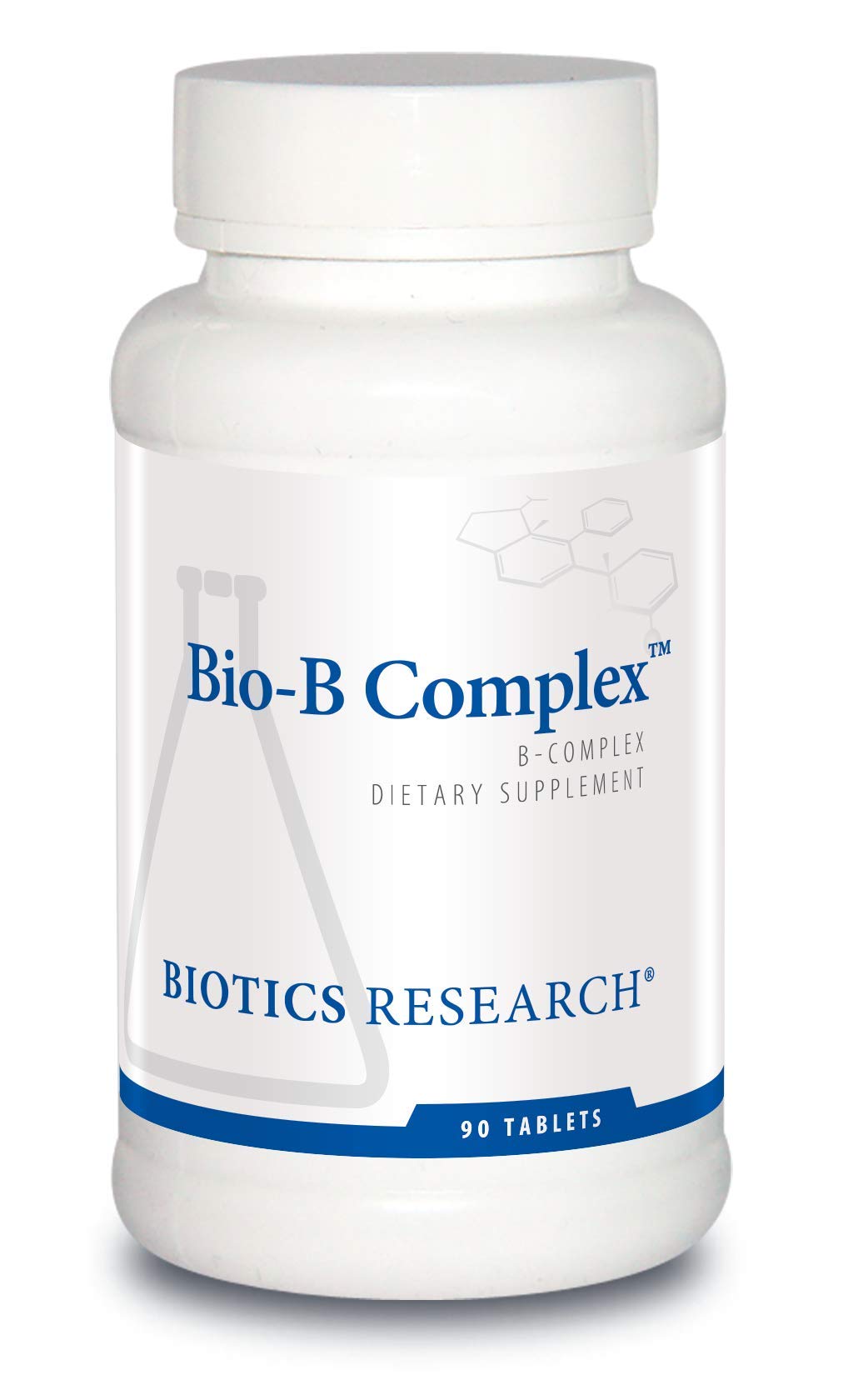 Bio-B Complex de BIOTICS RESEARCH en botella, apoya la energía diaria en tu rutina.