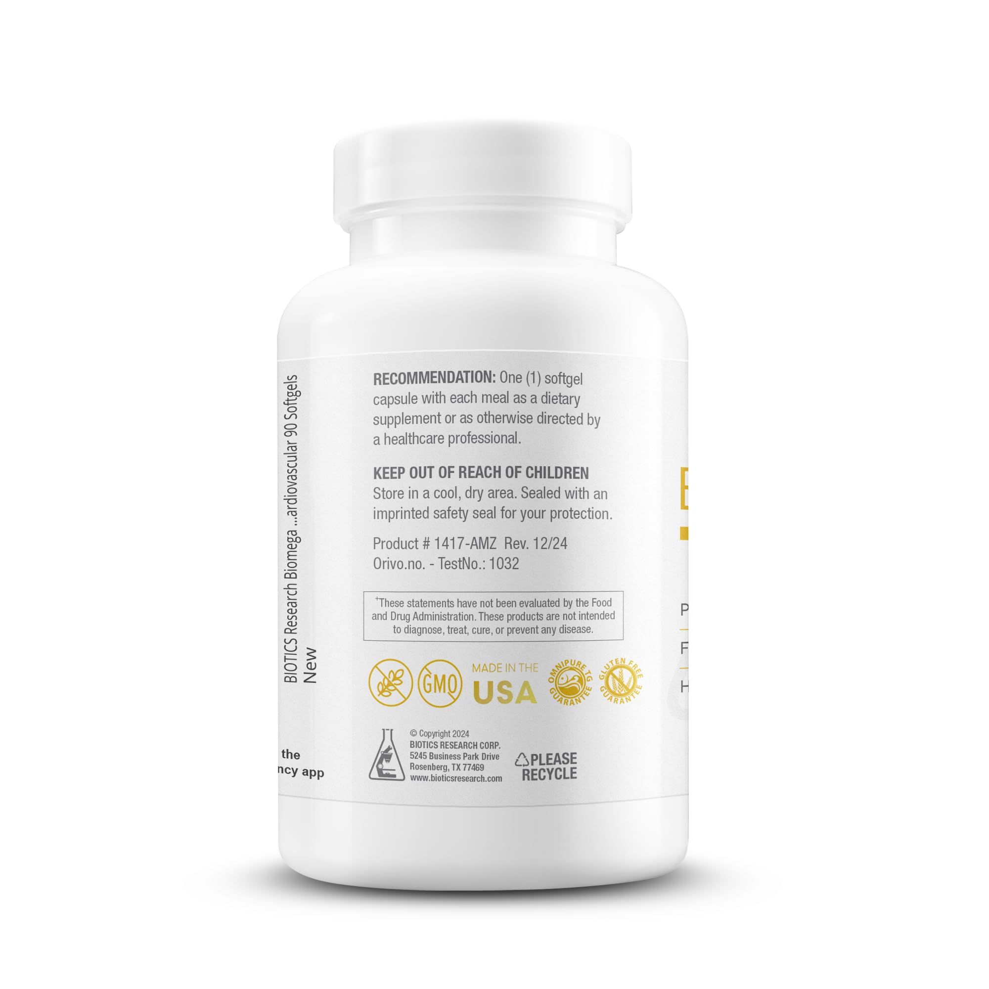 Biotics Research Biomega-1000: complemento para una dieta saludable.