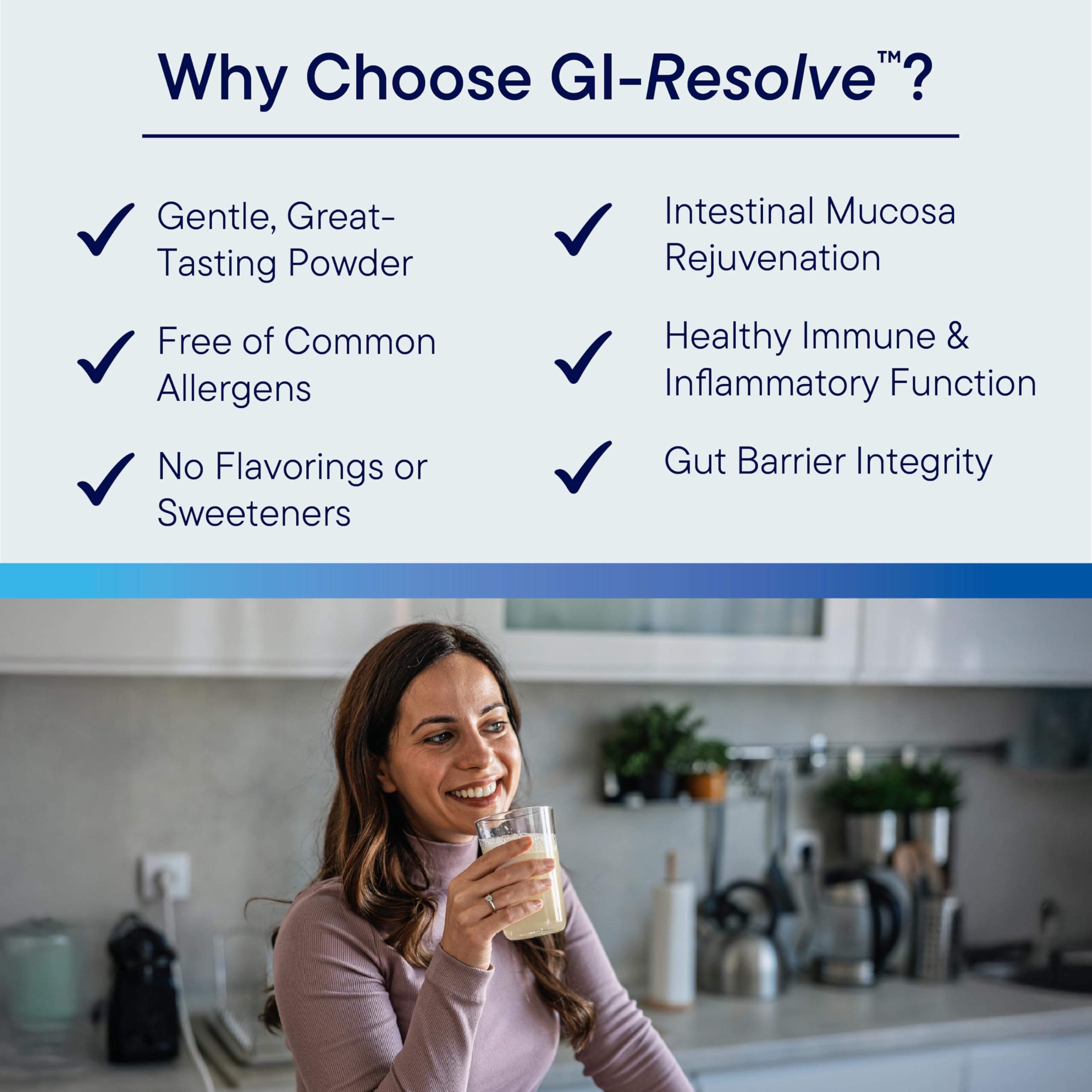 GI Resolve, polvo fino, listo para disolver en bebidas
