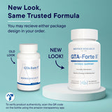 Biotics Research GTA Forte II: etiqueta frontal resalta perfil de nutrientes para balance hormonal