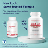Biotics Lipid SIRT derrame de la botella para ilustrar uso diario.