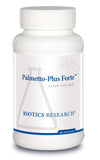 Biotics Research Palmetto Plus Forte, botella: soporte diario para la salud masculina y bienestar.