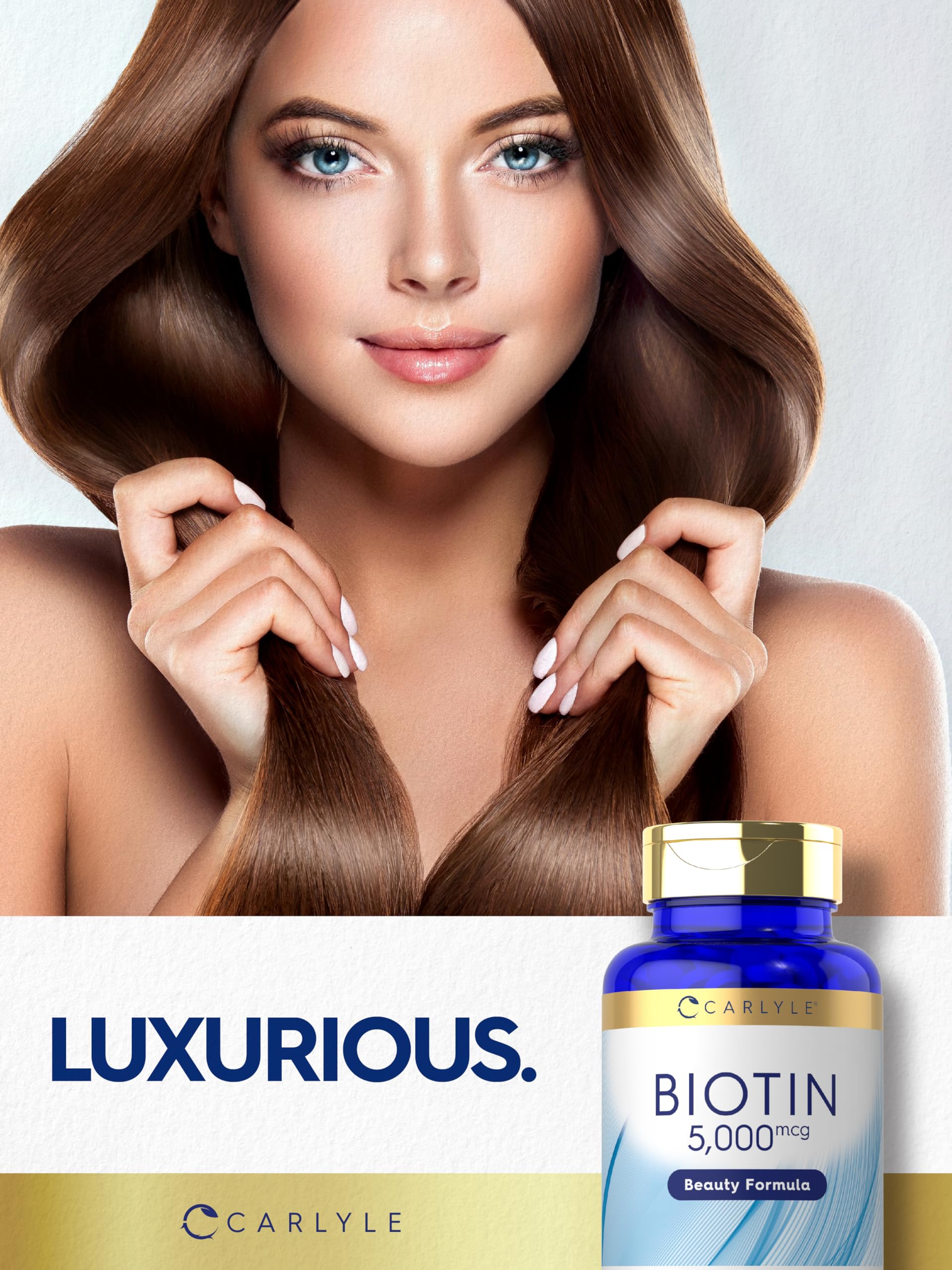 Biotin Carlyle 5000mcg libre de gluten, trigo y lactosa
