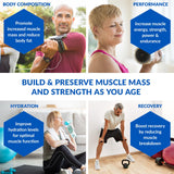 BioTrust Ageless Muscle Builder: polvo Fruta Punch en batido o bebida