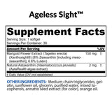 BioTrust Ageless Sight etiqueta clara que facilita reconocer beneficios clave.