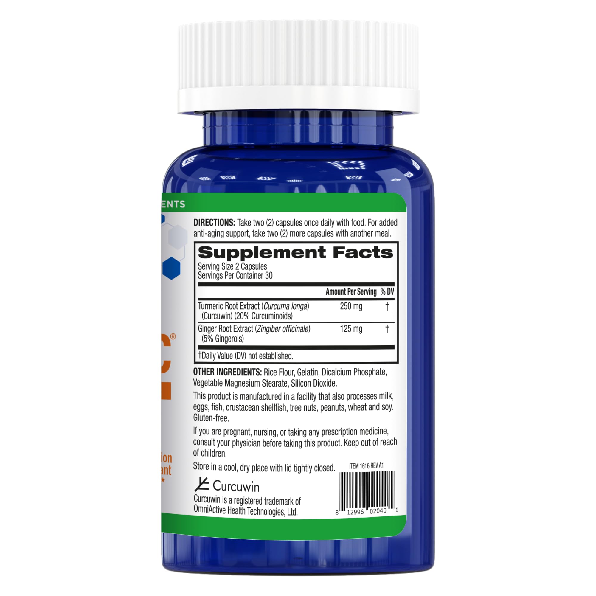 BioTrust Ageless Turmeric dosis diaria, fácil planificación de la rutina.