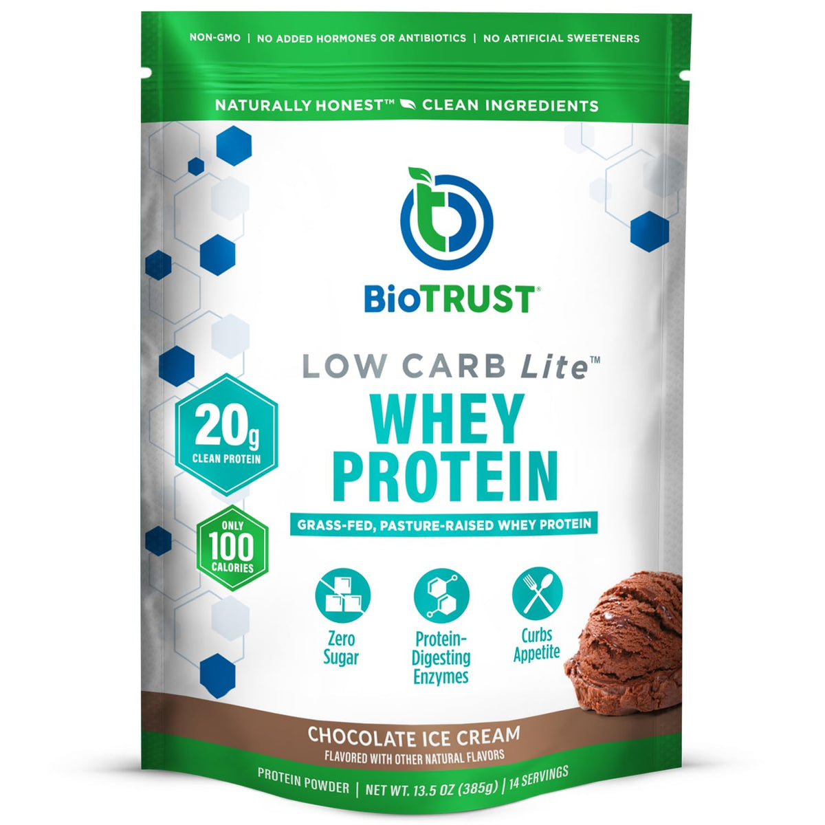 BioTrust Low Carb Lite, botella de chocolate, ideal para batidos proteicos