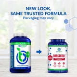 BioTrust OmegaKrill, cápsulas en primer plano, promueven salud cerebral y ocular.