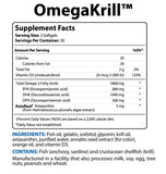 BioTrust OmegaKrill, etiqueta GMP visible, certificado de pureza para mayor confianza.