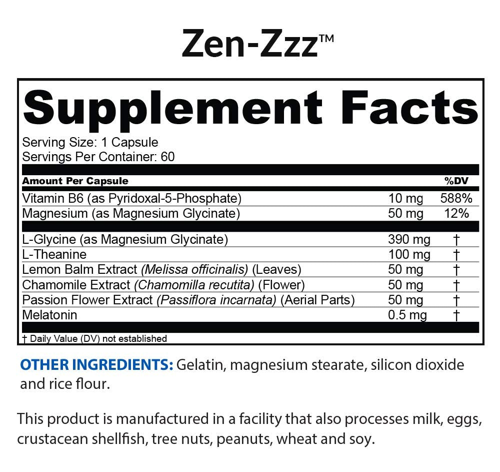 BioTRUST Zen-Zzz botella: fácil dosis para una rutina nocturna.