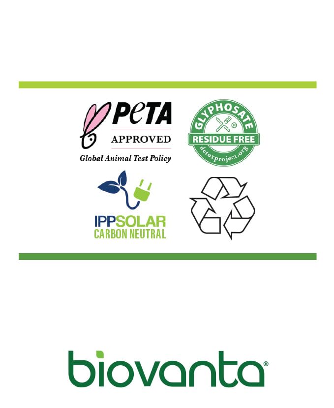 Biovanta ingredientes de plantas, enfoque natural para bienestar.