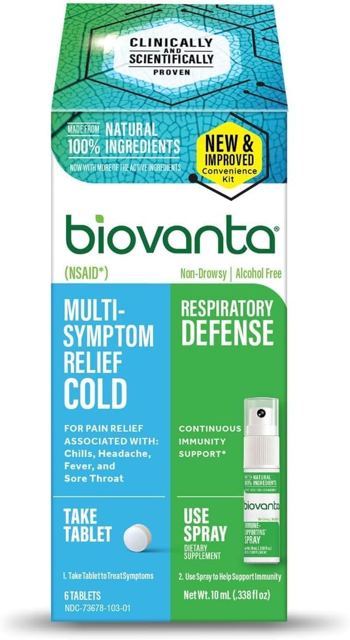 Biovanta kit resfriado completo, compacto y listo para viajar.