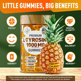 BioVit L-Tirosina gomitas de dosificación 1000 mg por porción