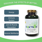Caja de empaque de Bioxtron con diseño limpio