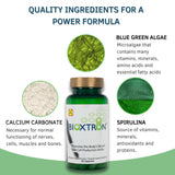 Bioxtron etiqueta detalle, información clara sobre ingredientes naturales y antioxidantes.