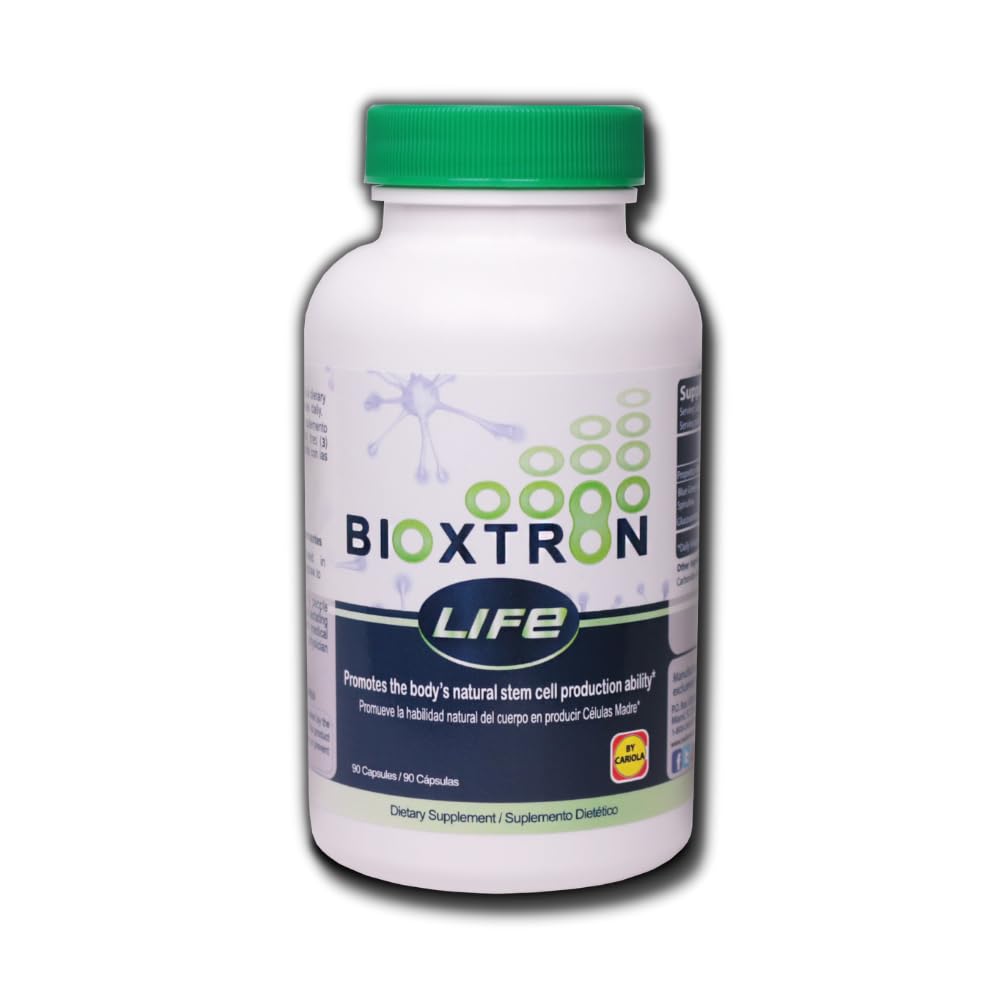 Bioxtron Life AFA, cápsulas frente, posible apoyo de energía diaria.