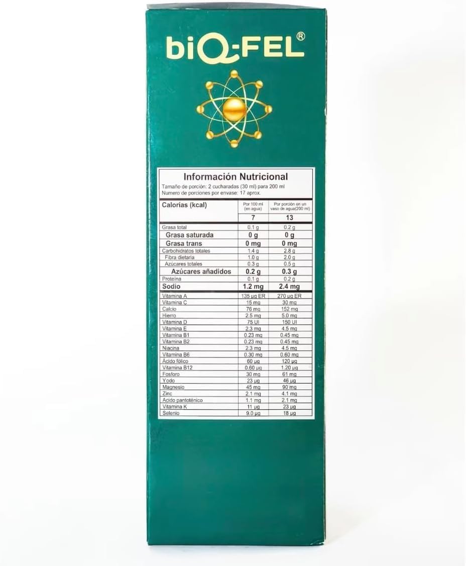 biQ-FEL fórmula basada en plantas, absorción rápida para energía.