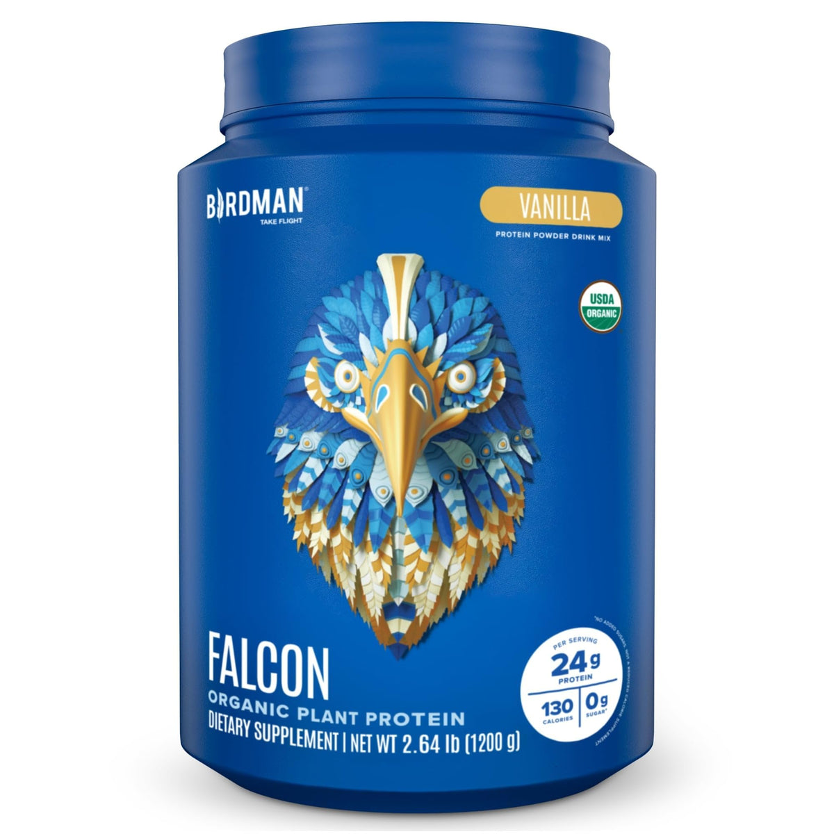 BIRDMAN Falcon frasco de proteina vegana vainilla para empezar el día