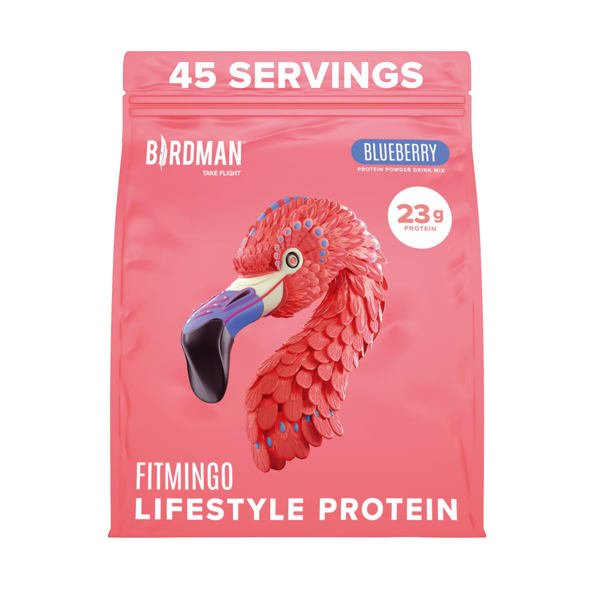 BIRDMAN Fitmingo proteina arándano en envase para saciedad sostenida