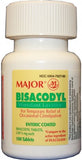 Bisacodyl tableta 5 mg en botella para alivio ocasional del estreñimiento.