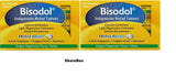 Bisodol, empaque externo con 100 tabletas, para llevar y usar ante molestias.