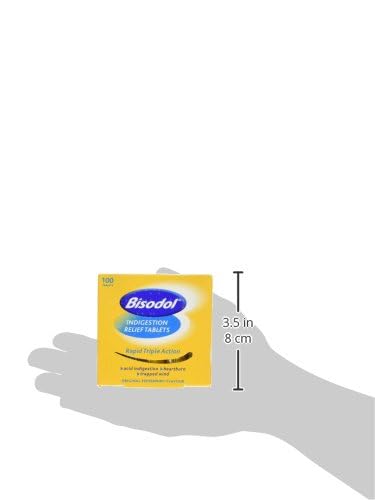 Bisodol tabletas para uso diario, alivio posible después de comidas abundantes.