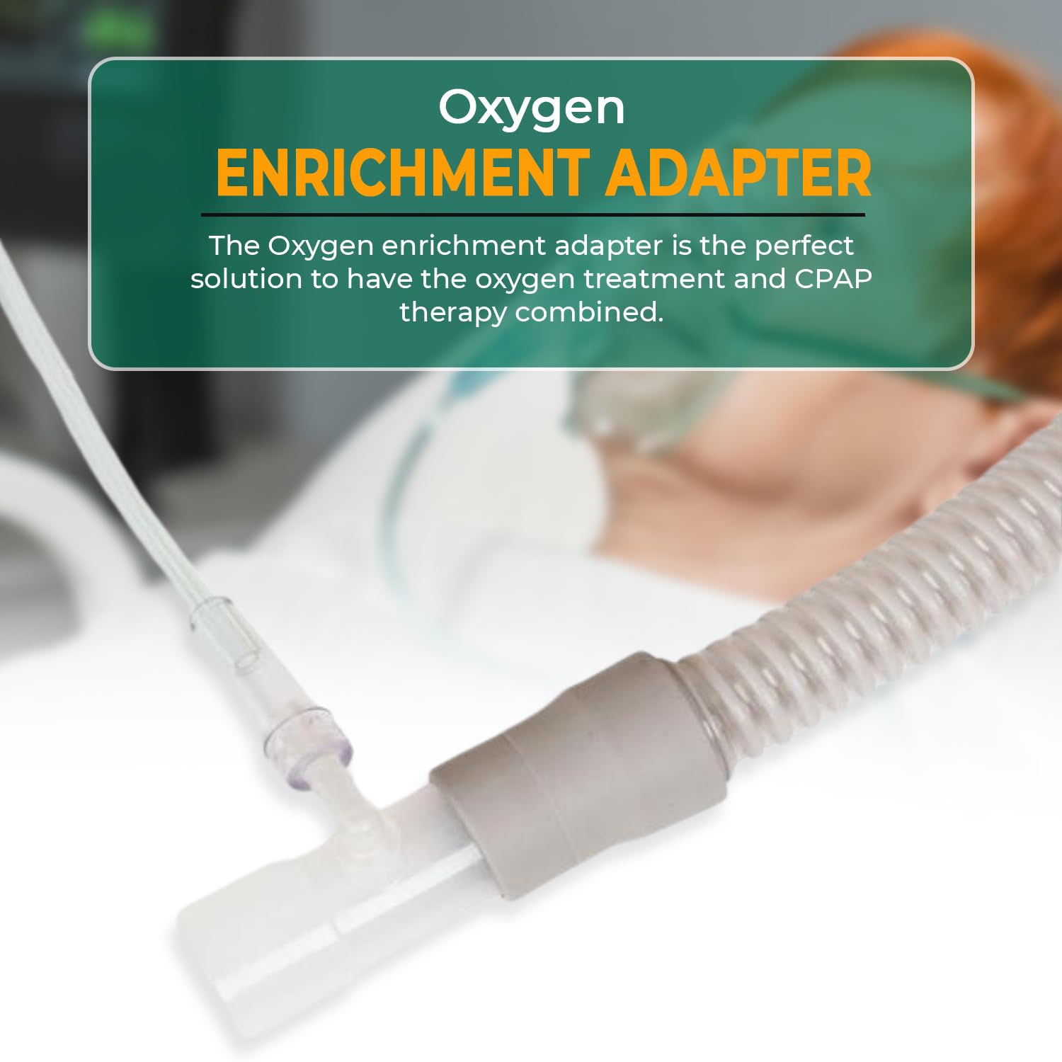 Conector de oxígeno para CPAP de Bistras con tubería compatible