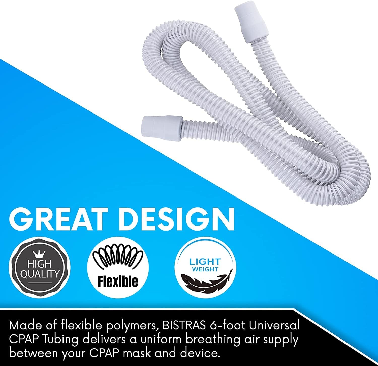 Conexión suave del tubo BISTRAS para diversas marcas de CPAP