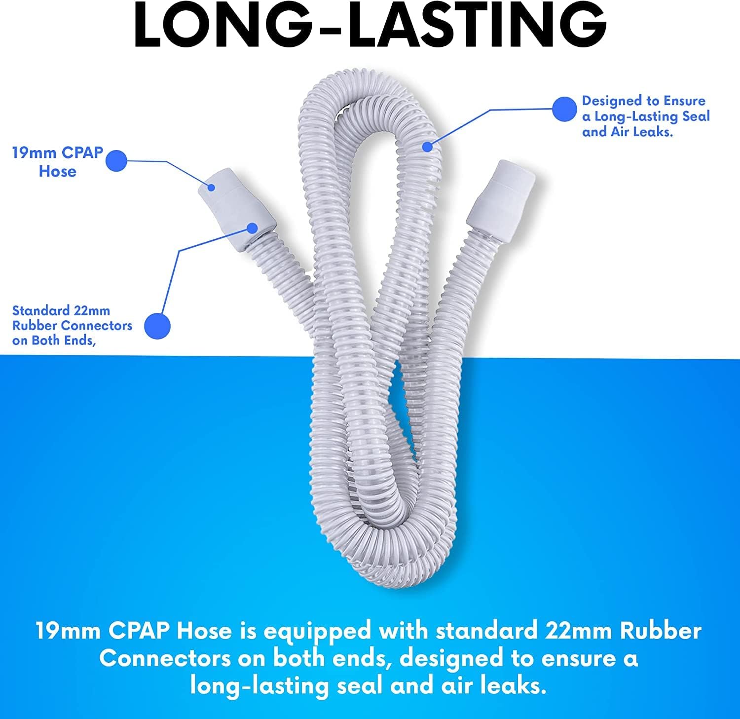 BISTRAS tubo universal CPAP 6 pies, 4-pack incluido
