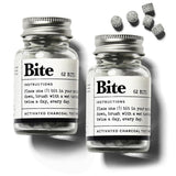 Bite tabletas blanqueamiento dental con menta y carbón, ideal para blanqueamiento suave