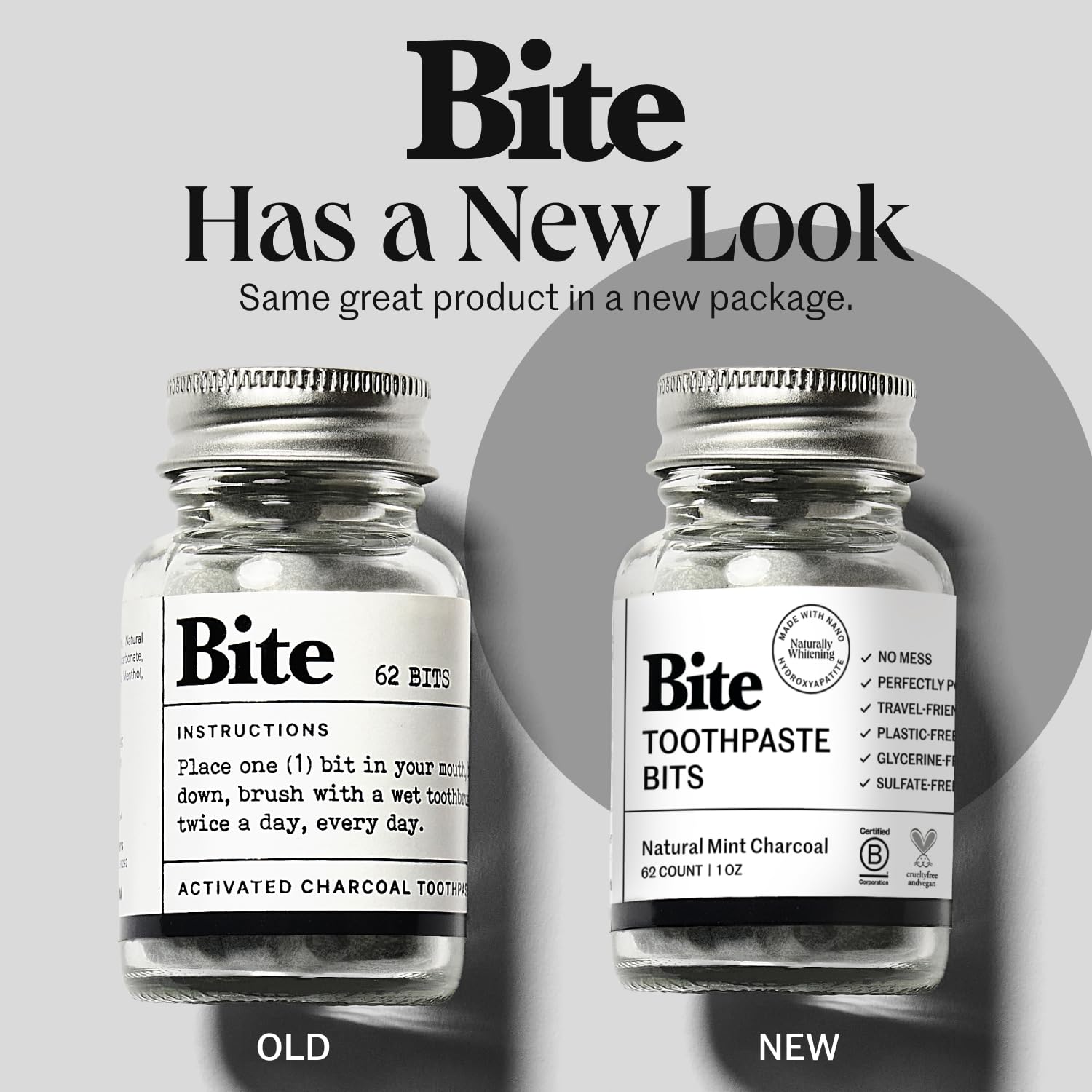 Bite tabletas remineralización con nano-hidroxiapatita y xilitol, limpieza duradera