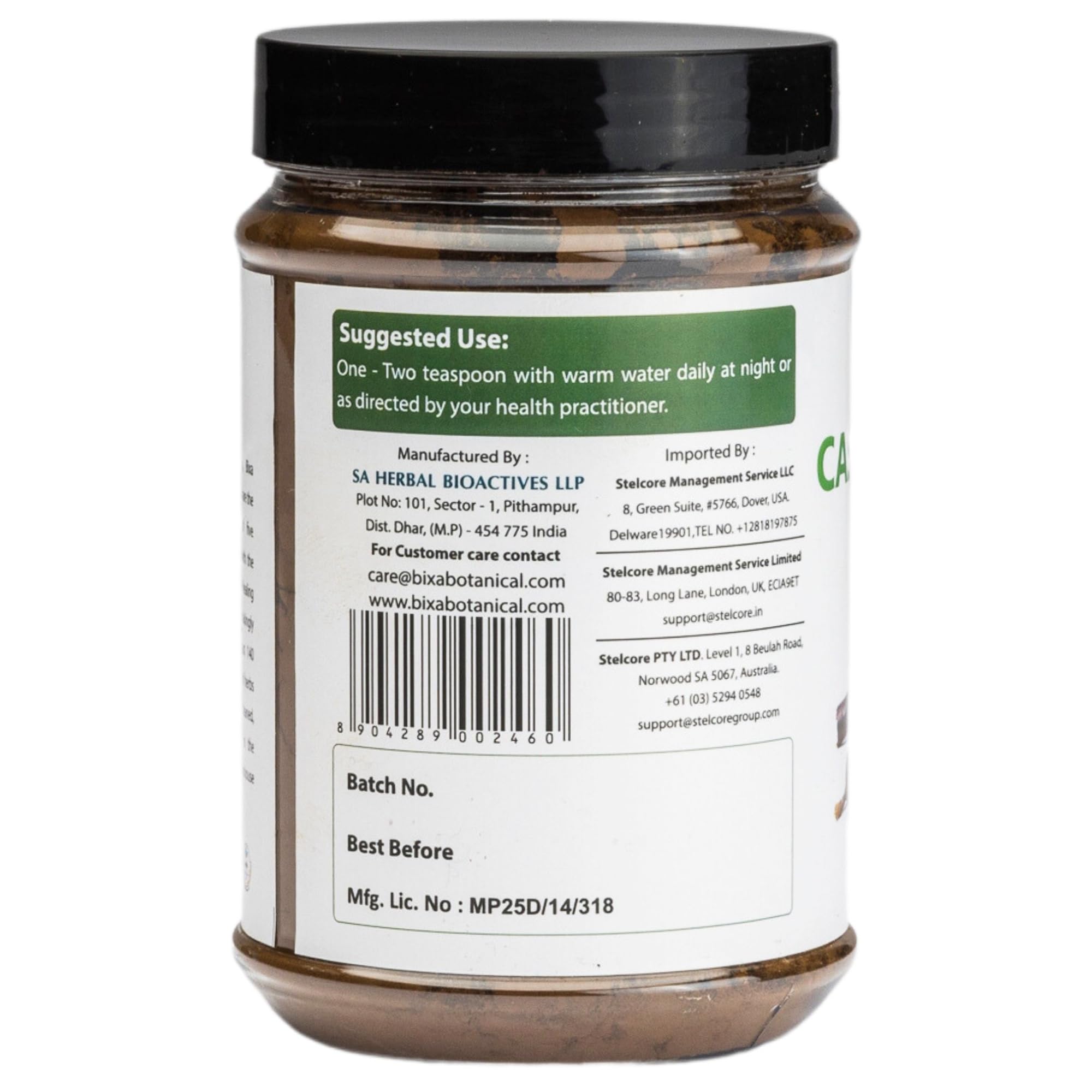 bixa BOTANICAL polvo Cassia Fistula, etiqueta sin gluten vegano