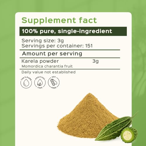 bixa BOTANICAL Etiqueta sin gluten karela, claridad de ingredientes