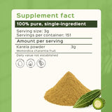 bixa BOTANICAL Etiqueta sin gluten karela, claridad de ingredientes