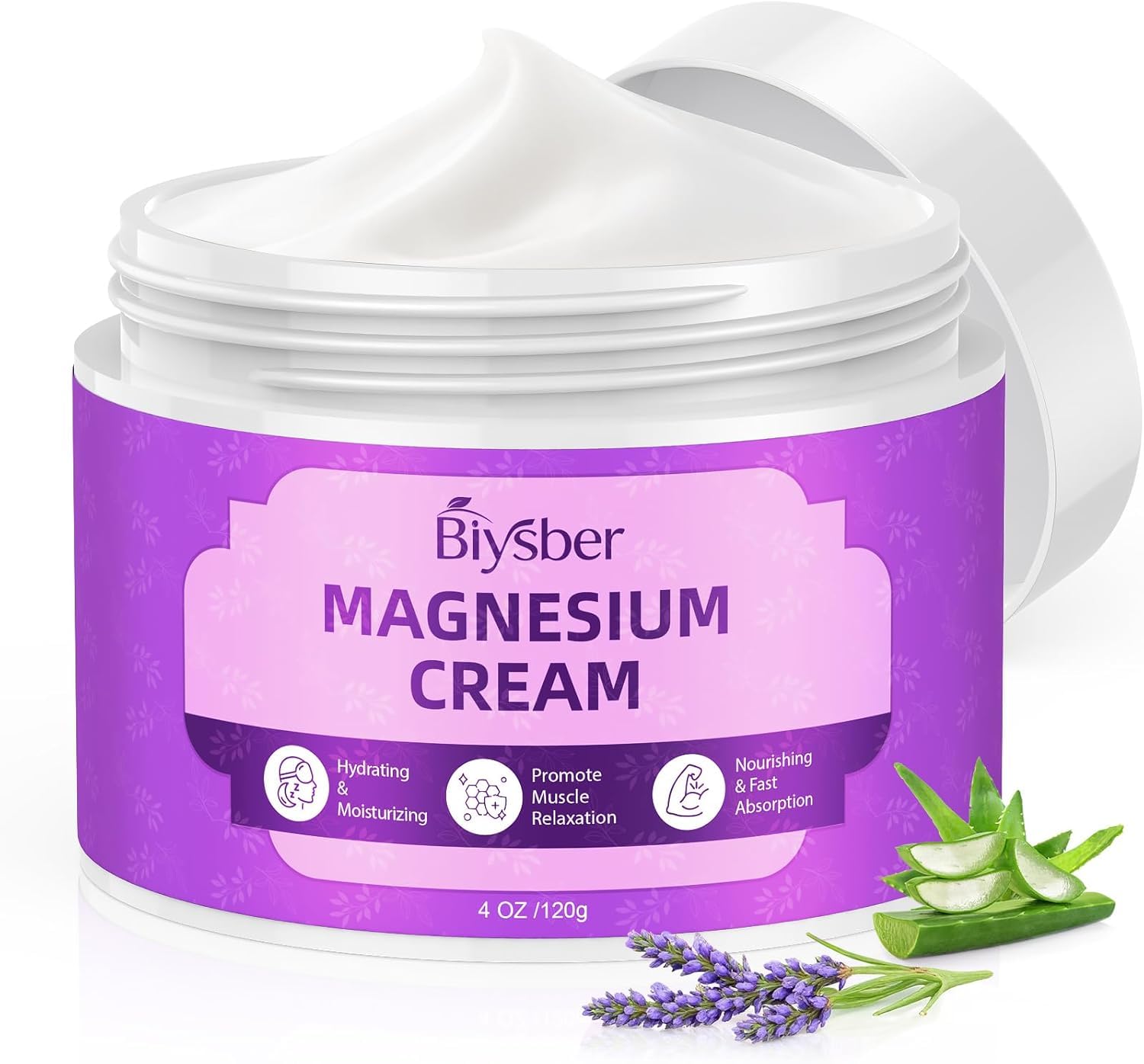 BIYSBER Loción de Magnesio para Dormir, aplicación nocturna suave y relajante