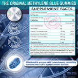 Bizyac gomitas metileno azul 7mg – etiqueta frontal, concentración mejorada.