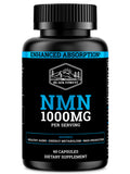 Botella Black Forest NMN 1000mg, vista frontal para uso diario.