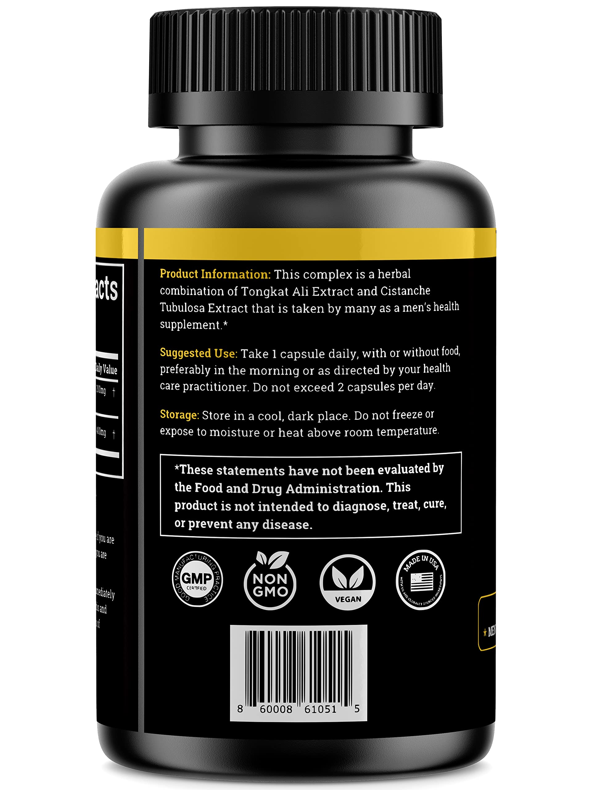 Cápsula Black Forest muestra dosis de 200mg y 400mg para soporte diario.