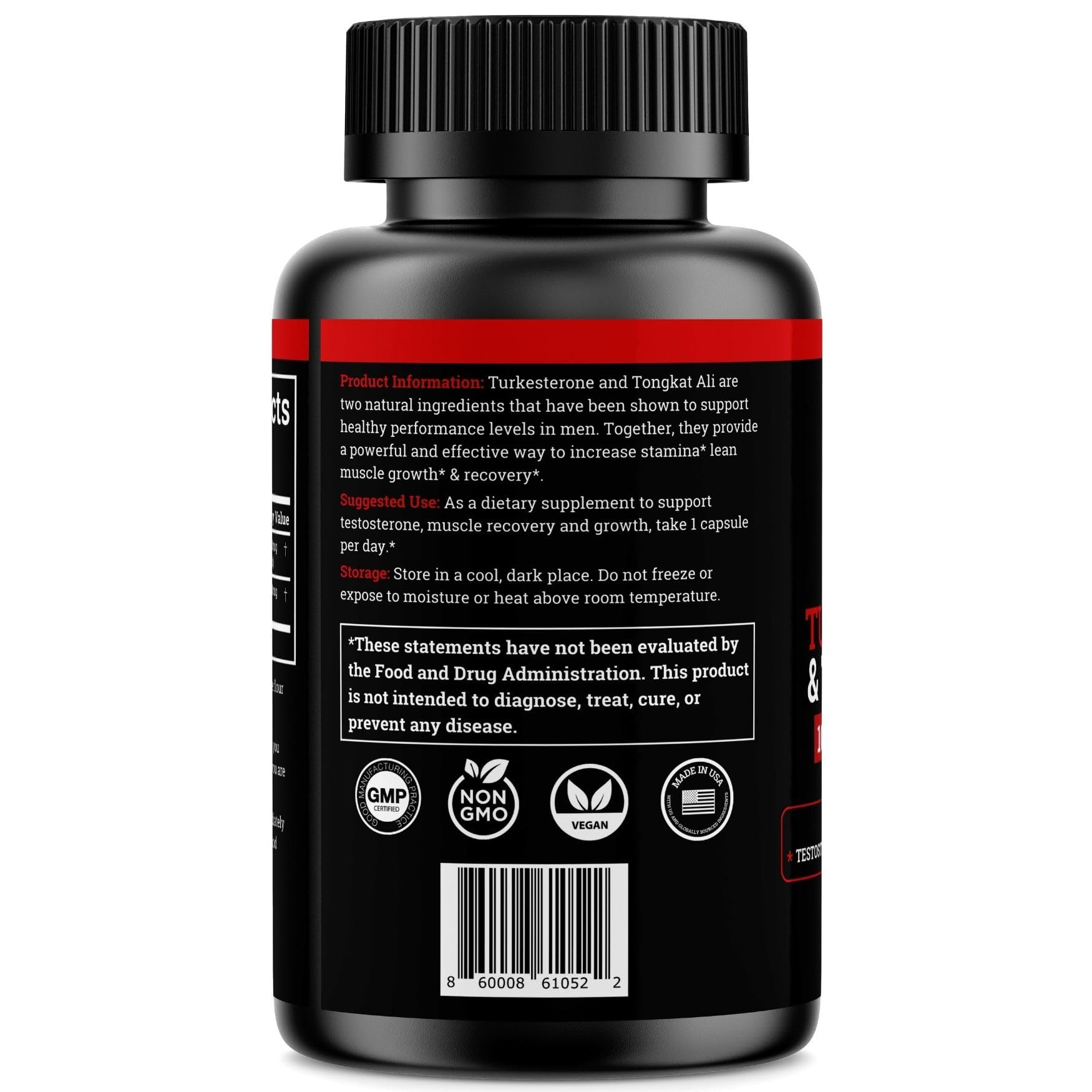 Etiqueta frontal que destaca pureza y ingredientes clave.