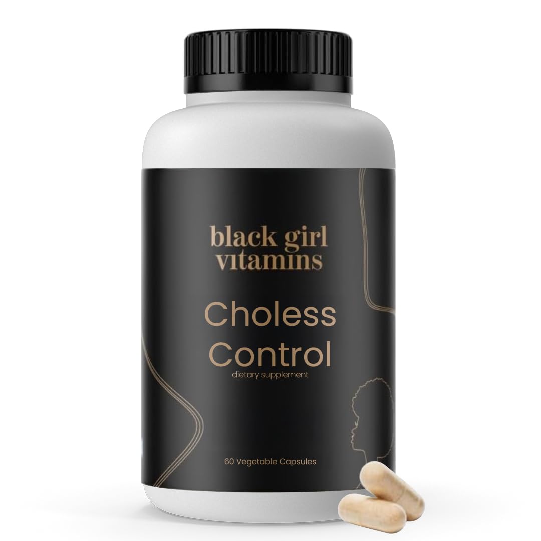 Black Girl Vitamins Apoyo Colesterol Bote: posible mejora del bienestar diario.