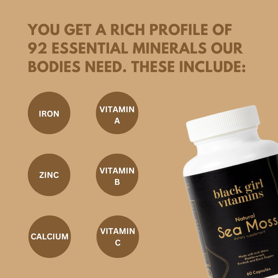 Black Girl Vitamins cápsulas veganas para bienestar diario